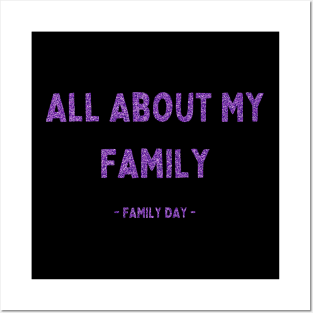 All About My Family, Family Day, Pink Glitter Posters and Art